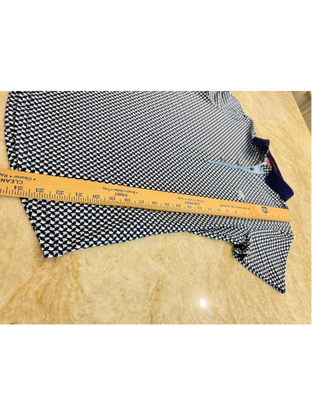 Greyson woman’s polo Shirt Size M Blue White wolf Patterned Golf Shirt, cc embro - Picture 4 of 11